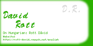 david rott business card